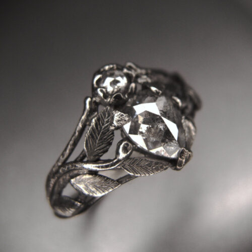 elficki pierscionek z diamentami sol i pieprz